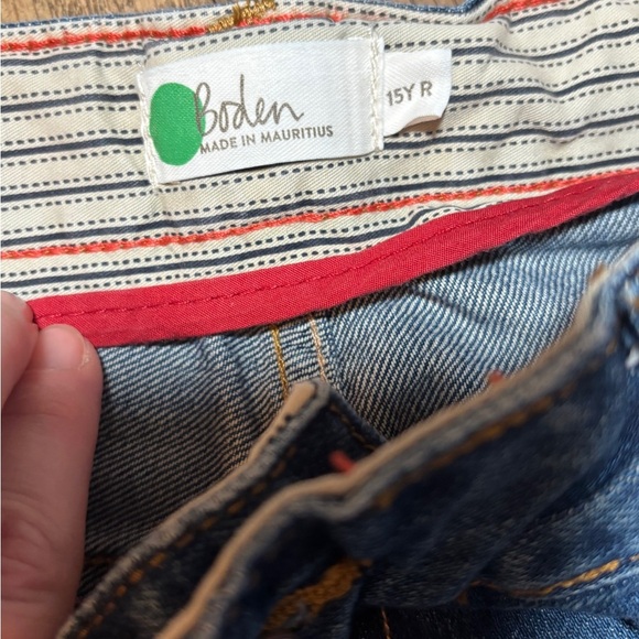 Boden Teen Jeans 15Y Faded Med Denim Strait Leg Adjustable Waist - Picture 3 of 5